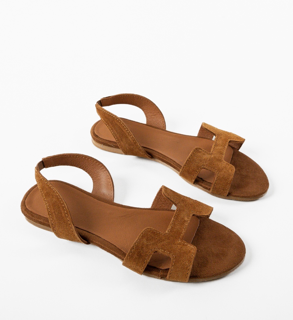 Sandale Dama Harnata Camel - Eleganță și Confort - imagine 7