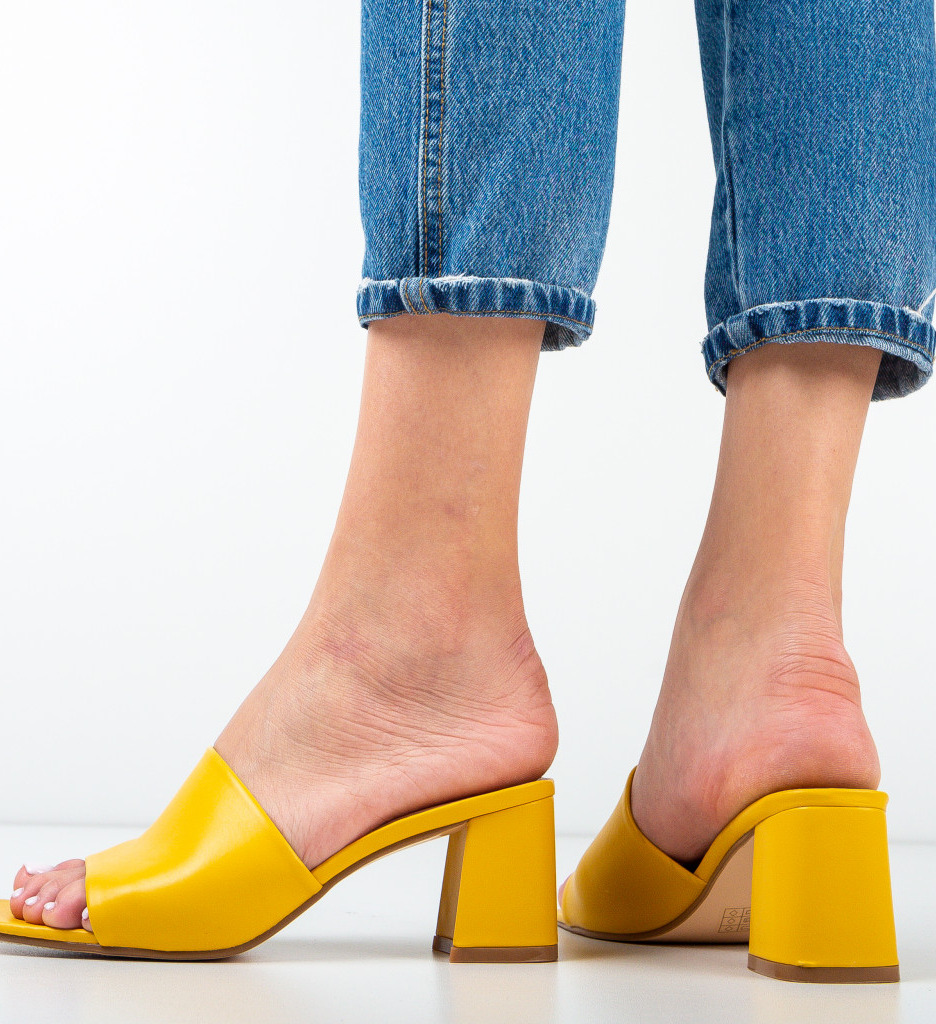 Saboti Galbeni Platforma | Stil si Confort - imagine 7