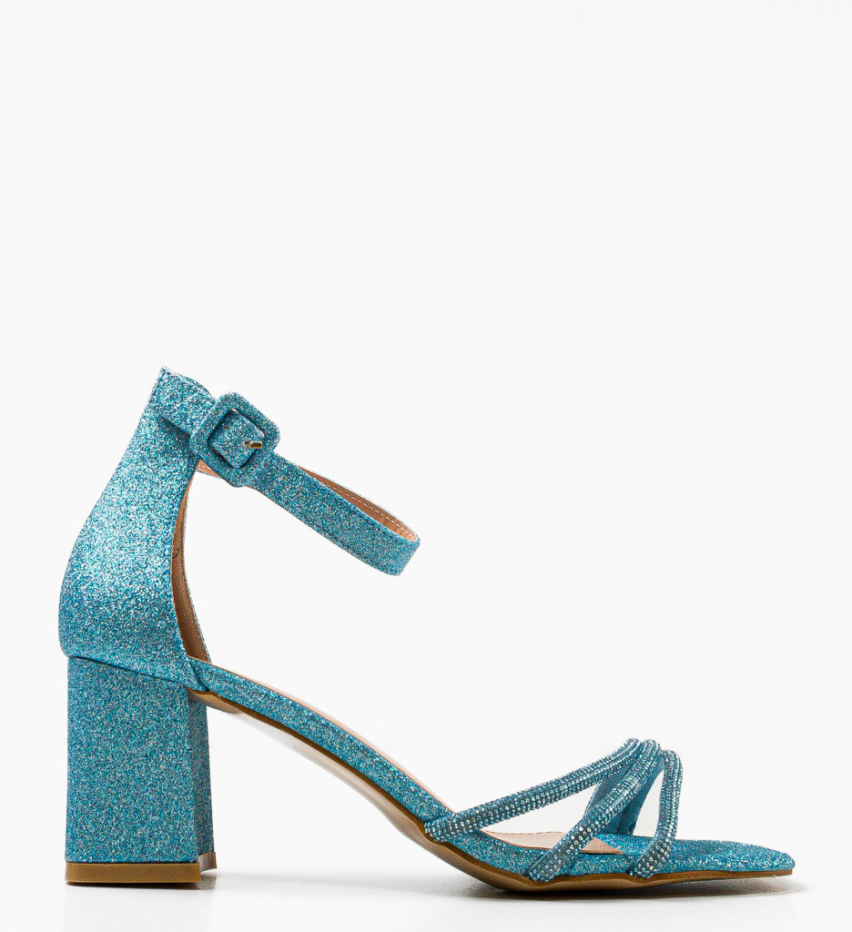 Sandale Toc Geirmun Albastre Elegante - imagine 2