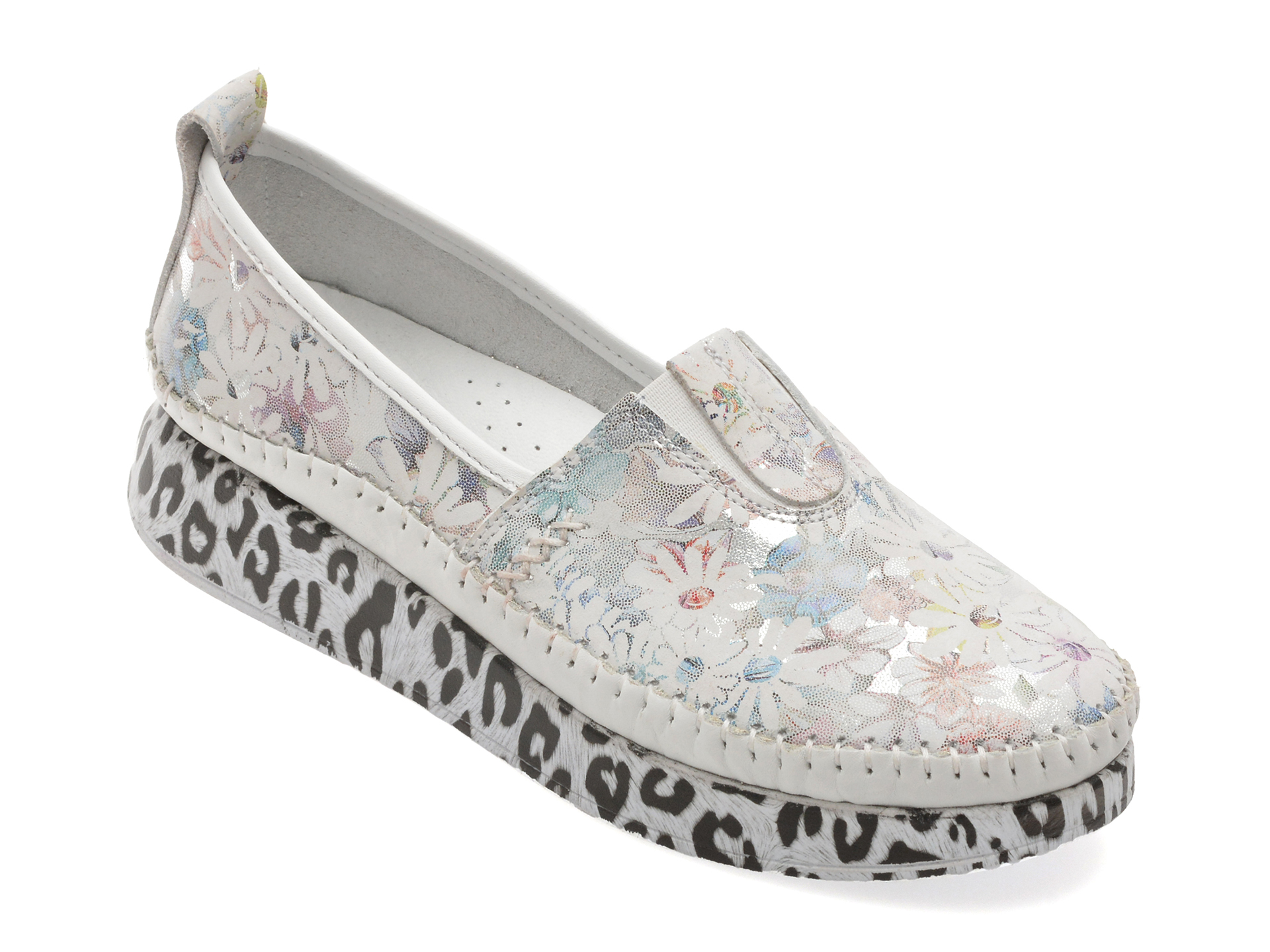 Pantofi FLAVIA PASSINI albi din piele naturală