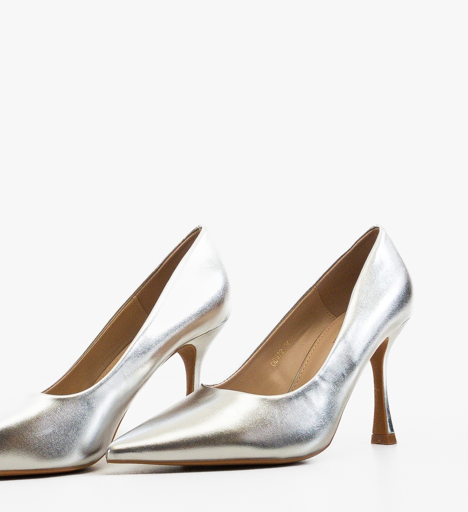 Pantofi Stiletto Argintii | Eleganță și Stil Feminin - imagine 6
