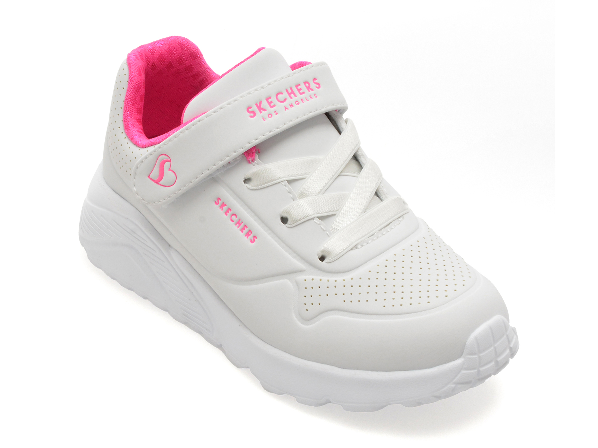 Skechers UNO LITE - Pantofi sport albi din piele - imagine 3