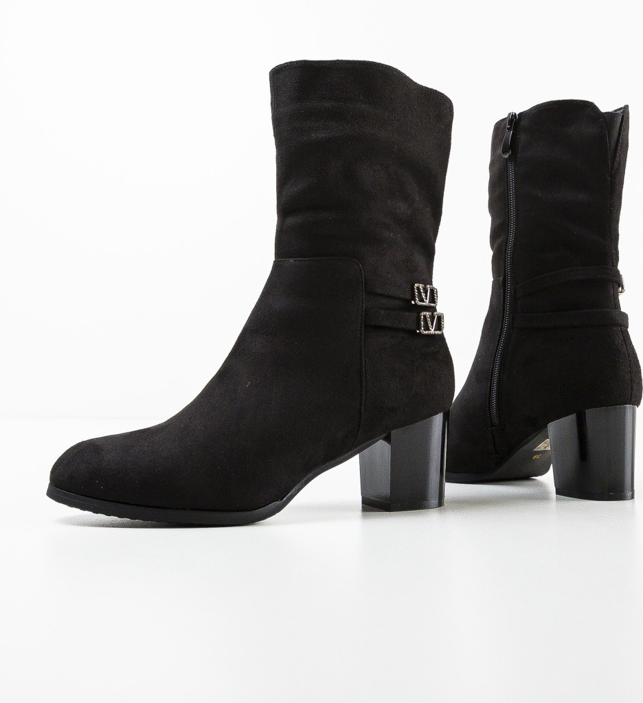 Botine Staples Negre 2 - Eleganță și Stil - imagine 5