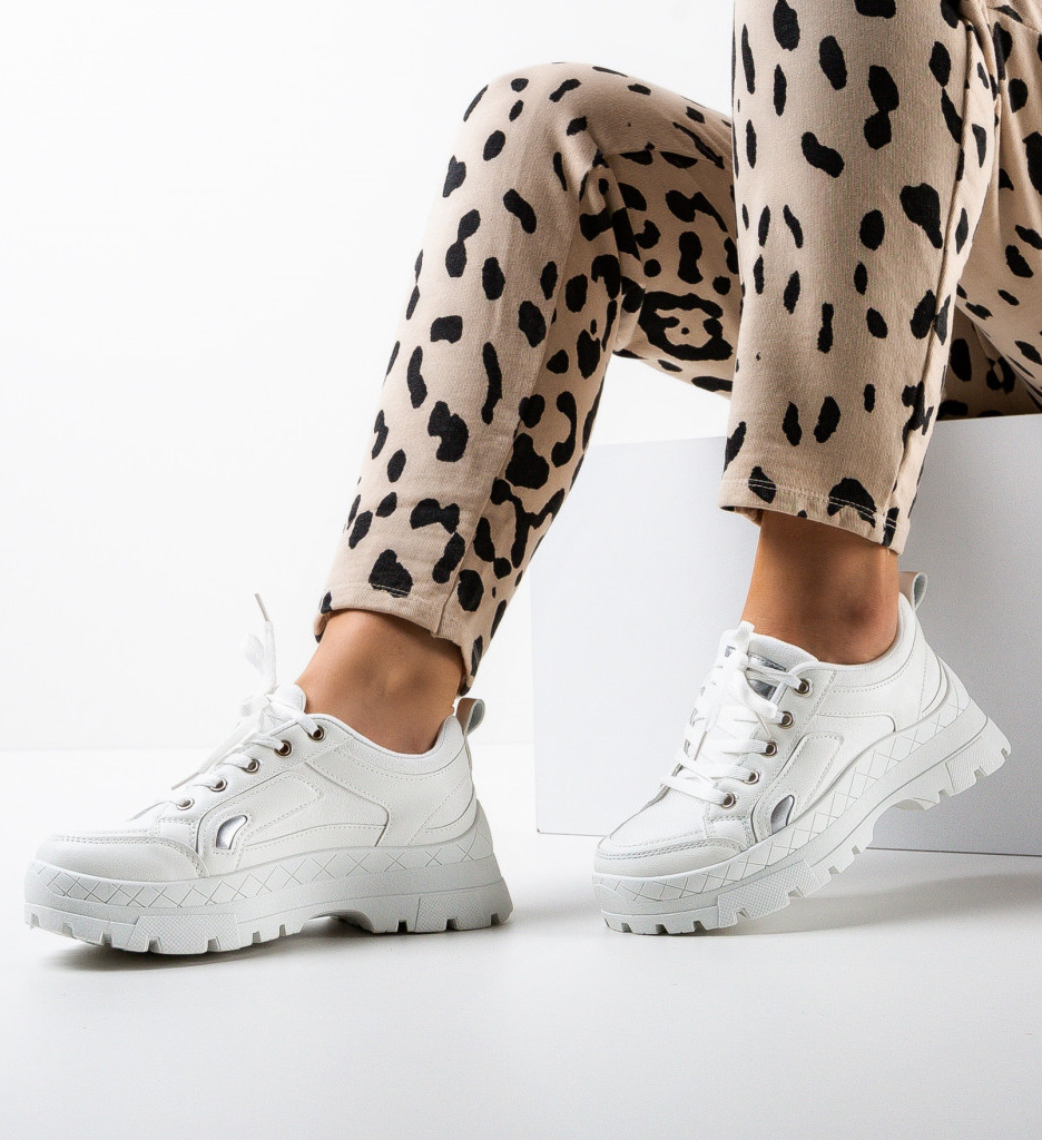 Sneakers Dama Maliha Albi | Confort și Stil