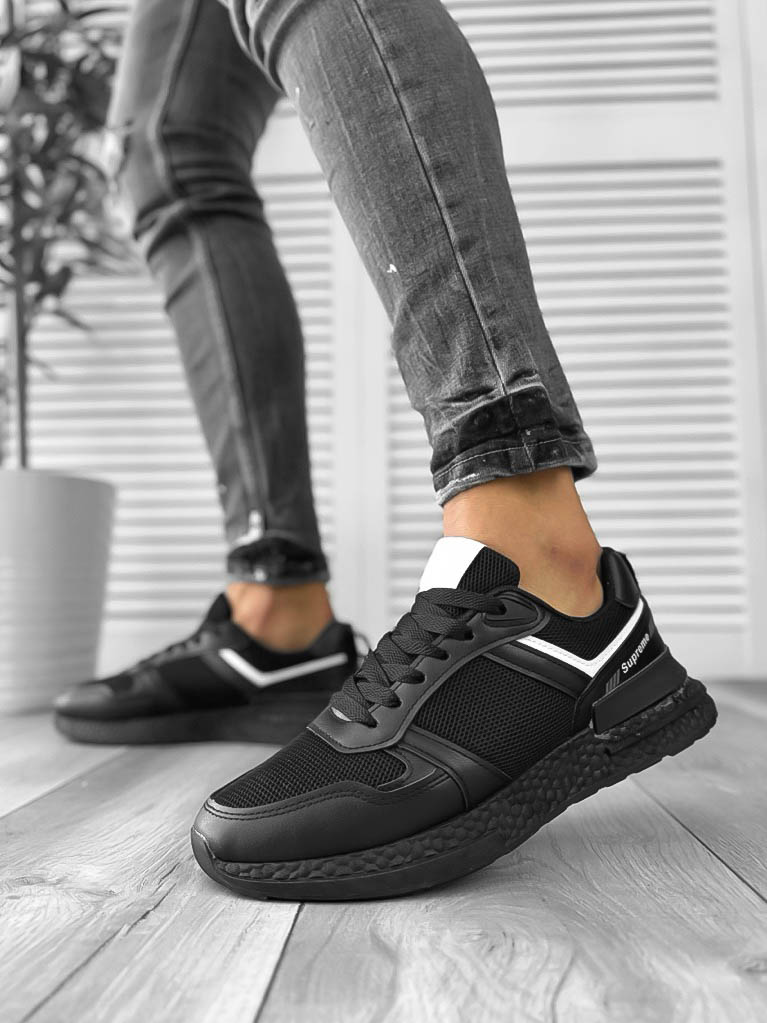 Adidași Bărbați Casual Negri B017 - Confort și Stil