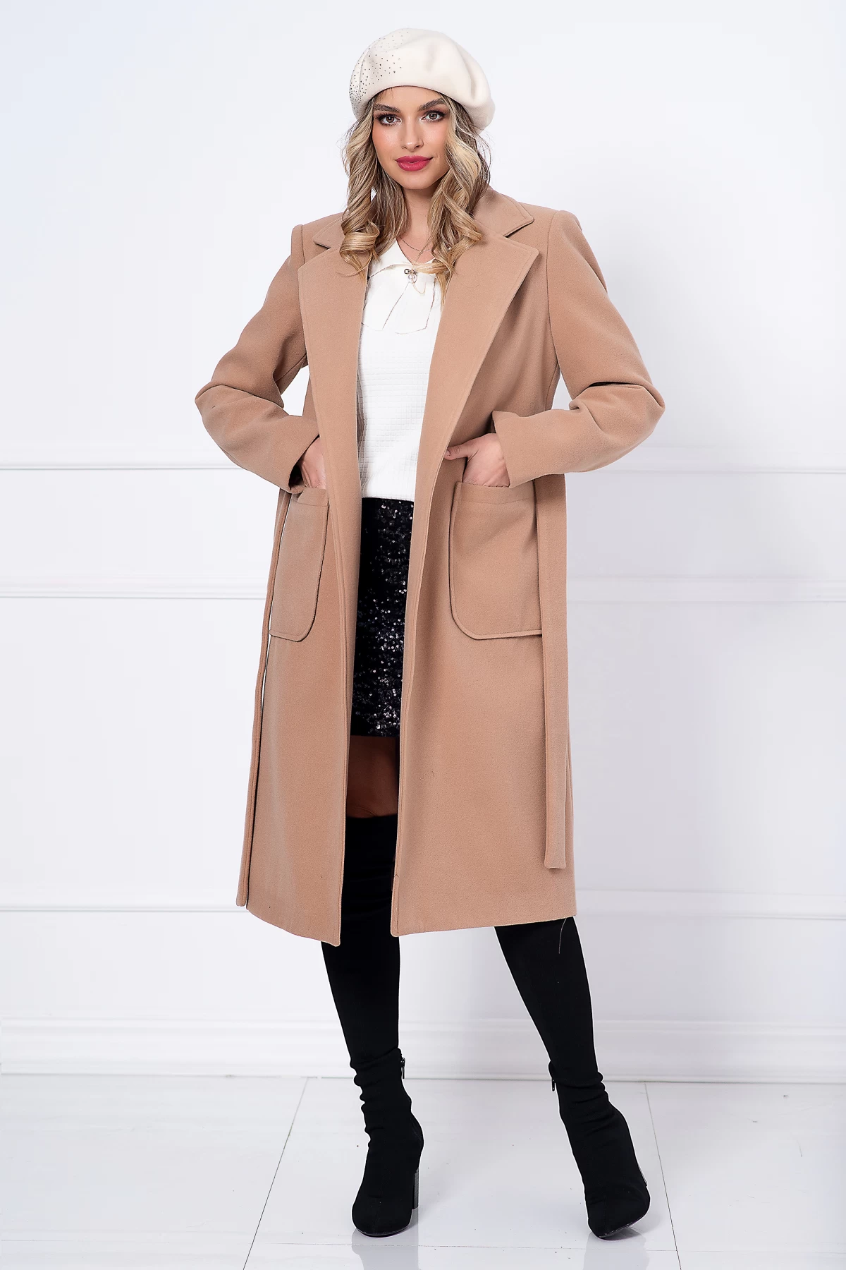 Palton Camel Dante Adelina - Eleganță Maximă