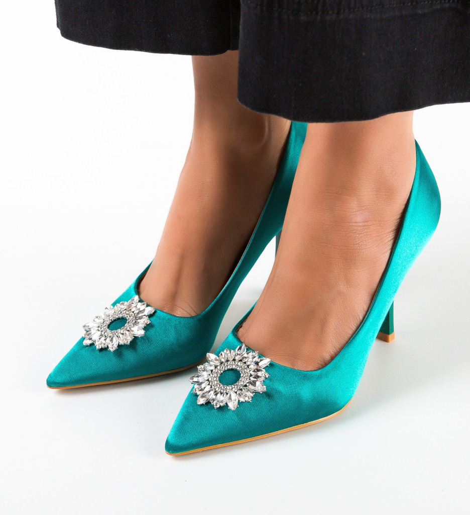 Pantofi Amayah Verzi | Eleganță și Stil - imagine 4