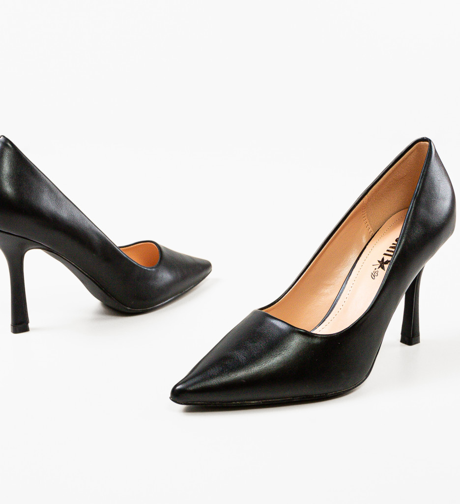 Pantofi cu toc Kerkei Negri - Eleganță și Stil - imagine 5