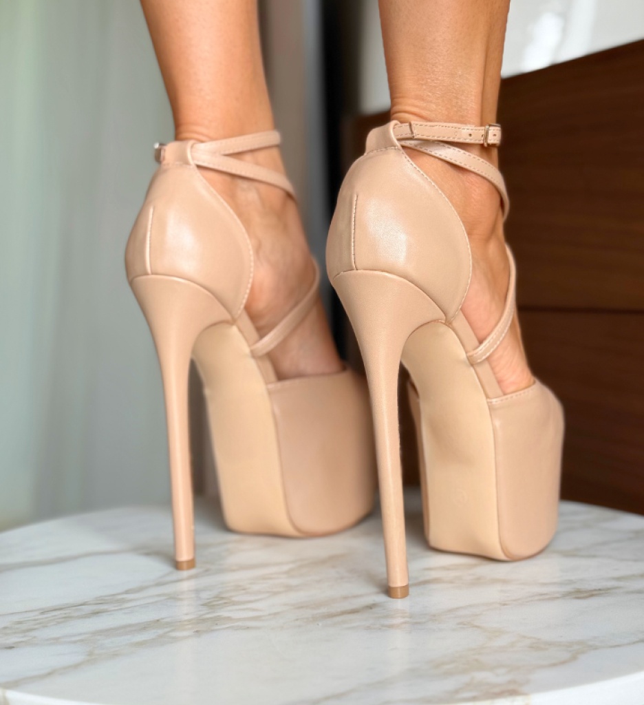 Sandale cu toc Atredes Nude - Eleganță maximă - imagine 4