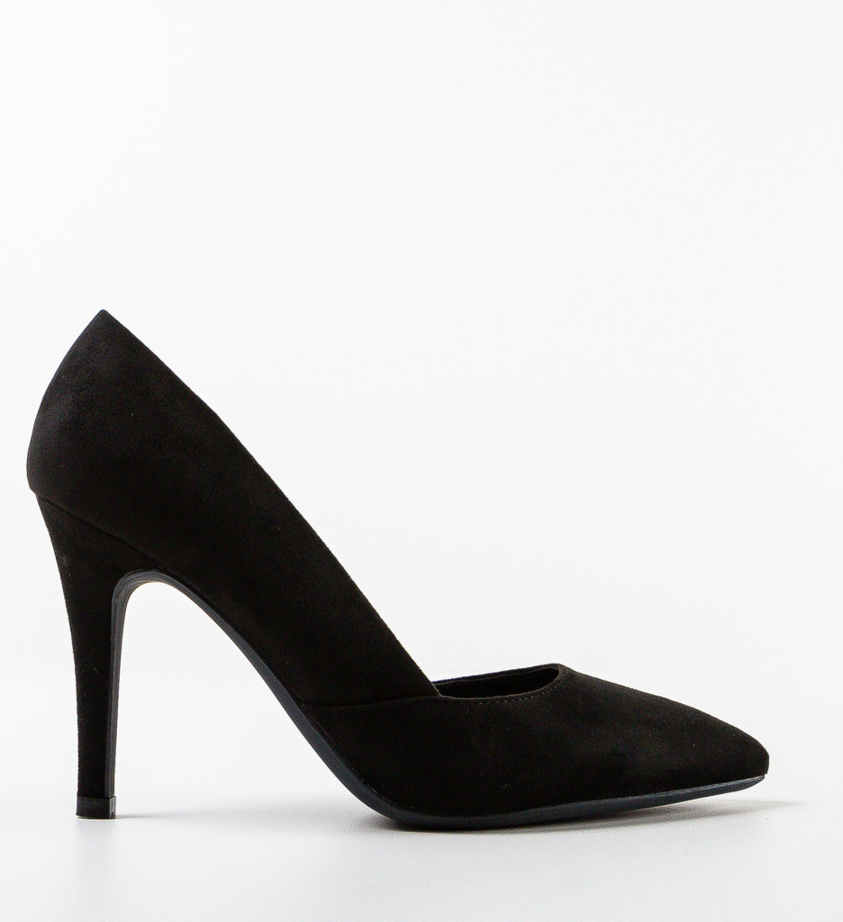 Pantofi Dama Araj Negri cu Toc Elegant - imagine 4