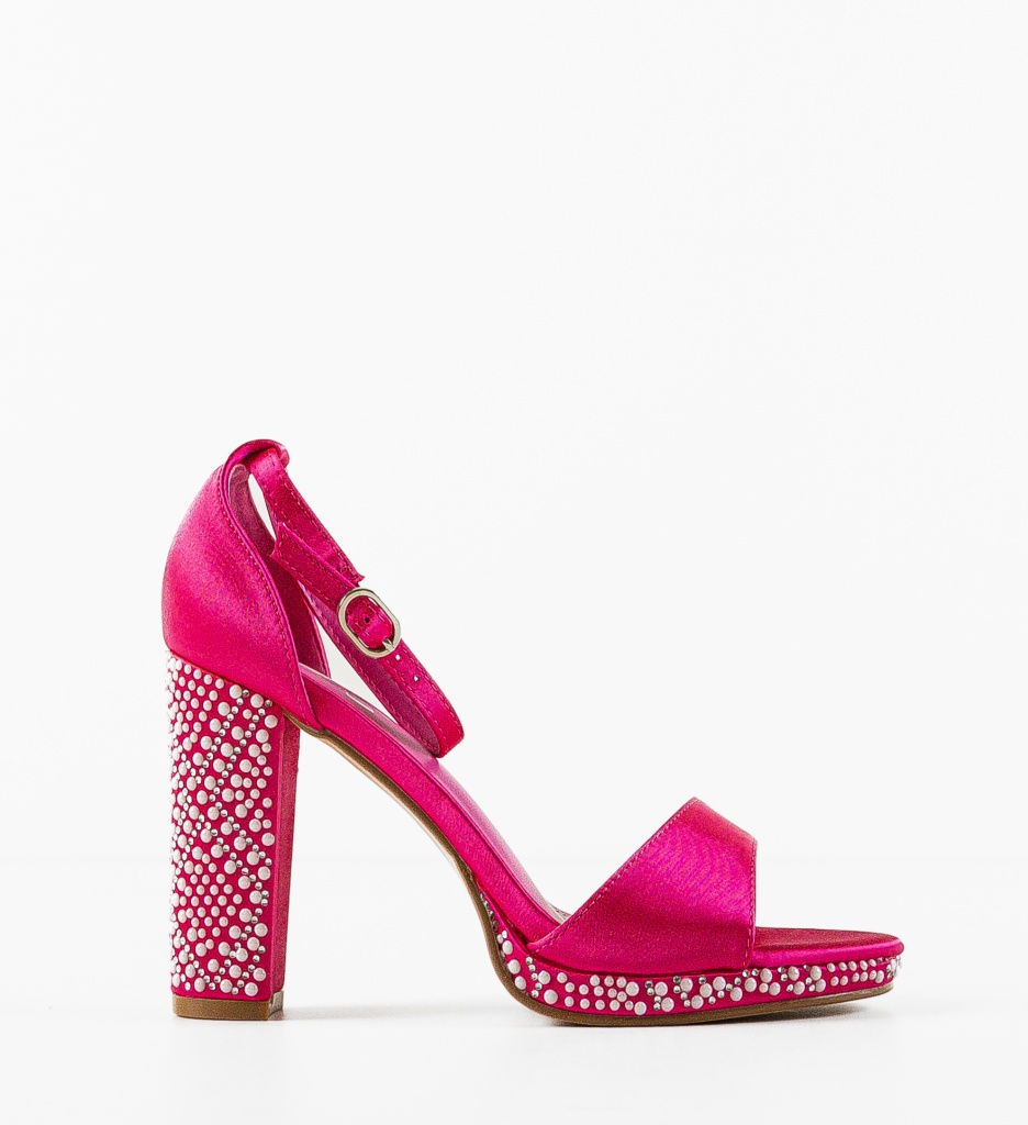Sandale cu Toc Hagen Fuchsia - Eleganță și Stil