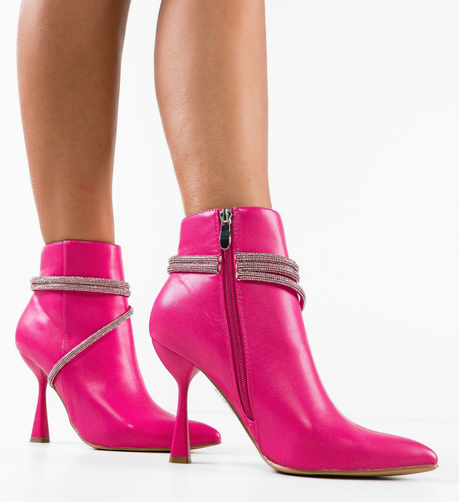 Botine Dama Dixon Fuchsia - Stil Modern - imagine 4