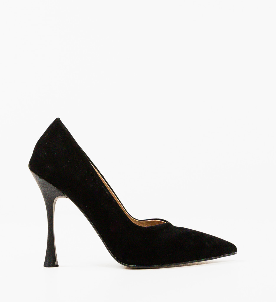 Pantofi cu Toc Eleganți Limoncelo Negri - imagine 4