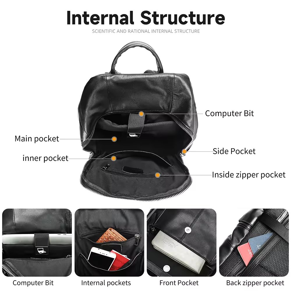 Rucsac Barbati Delis Valerian GT3324 Piele Naturala - imagine 6