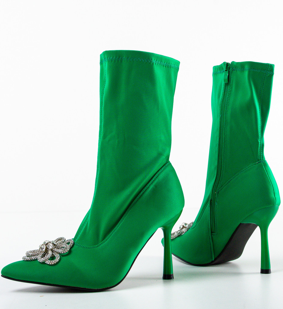 Botine Dama Terynz Verzi - Eleganță și Stil - imagine 4