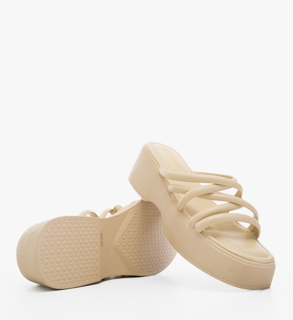 Platforme Dama Dunn Bej Elegante - imagine 3