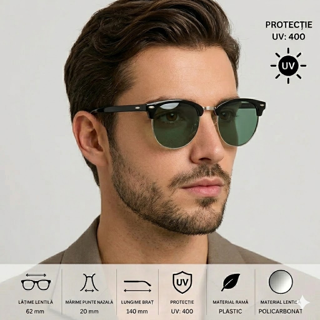 Ochelari Picadili SG049 | Protecție UV 400 Negru - imagine 3