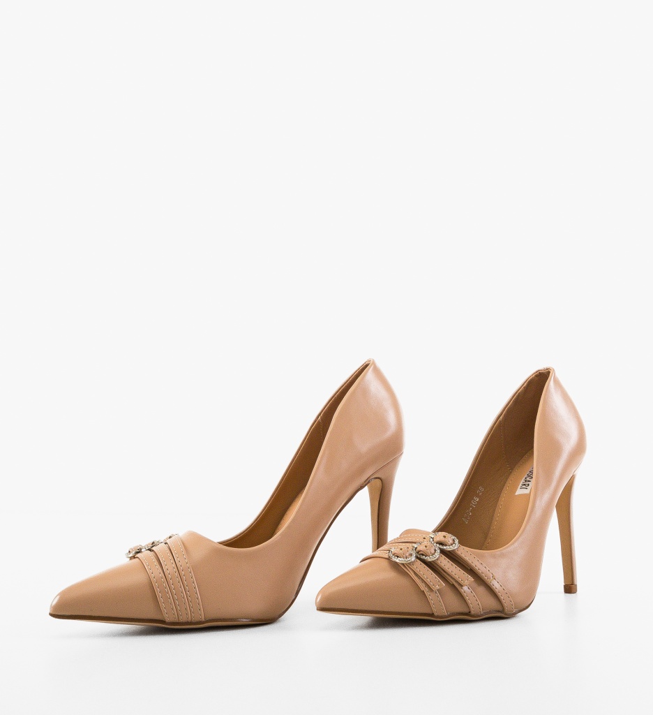 Pantofi Stiletto Nelso Bej - Eleganță și Stil - imagine 5