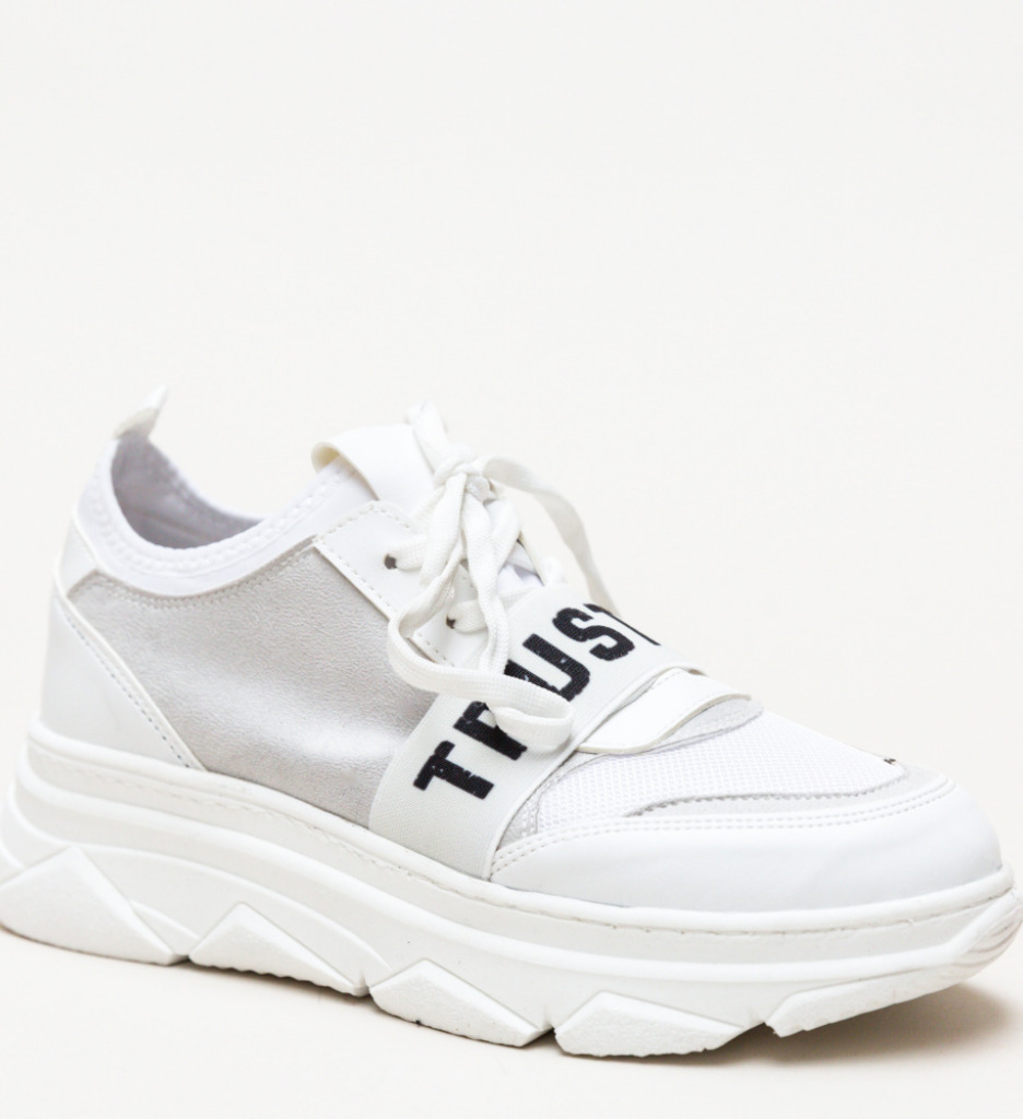 Pantofi Sport Albi cu Calot - Confort și Stil - imagine 4