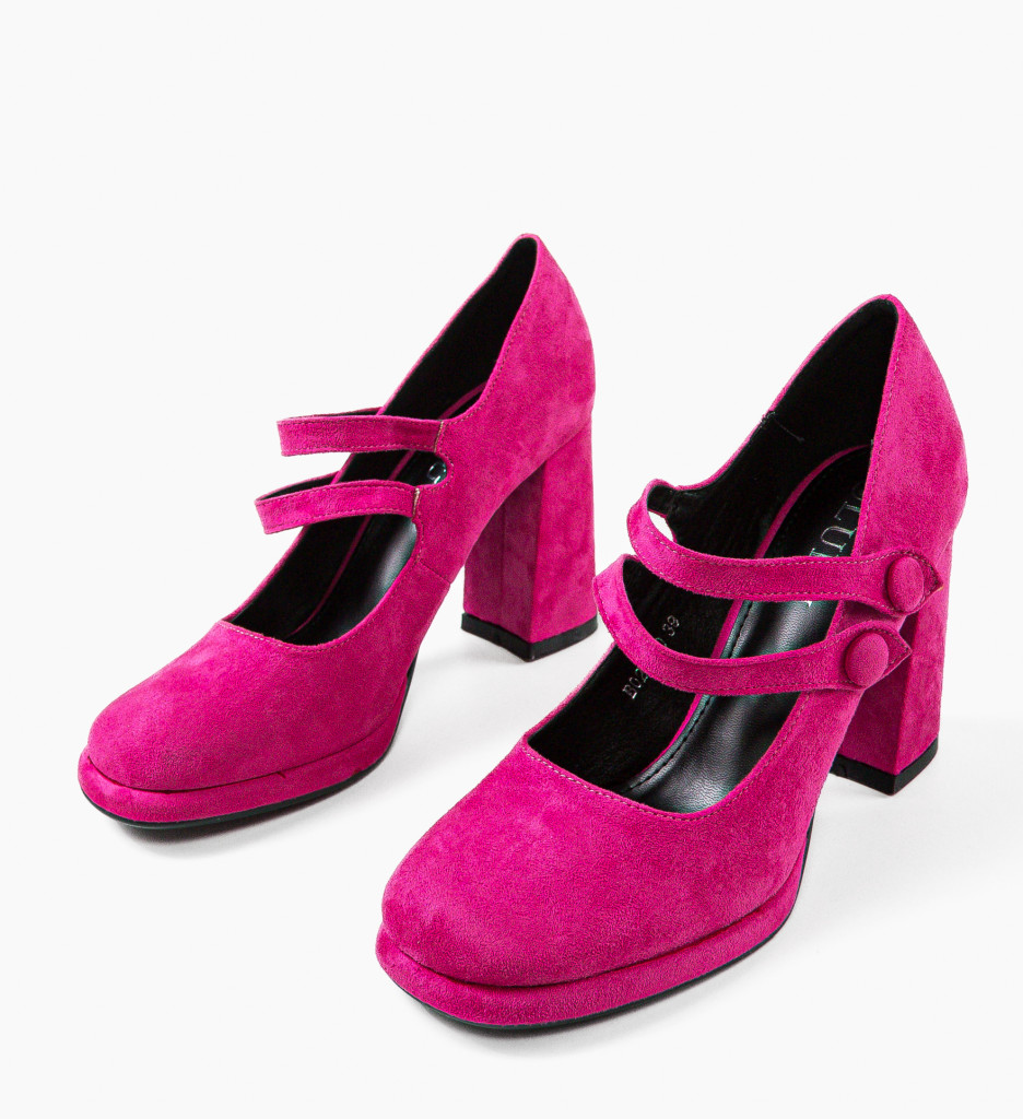 Pantofi Dama Fuchsia Vintage - Eleganță și Culoare - imagine 3