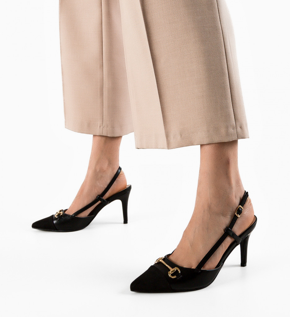 Pantofi Dama Negri cu Toc - Eleganți și Moderni - imagine 2