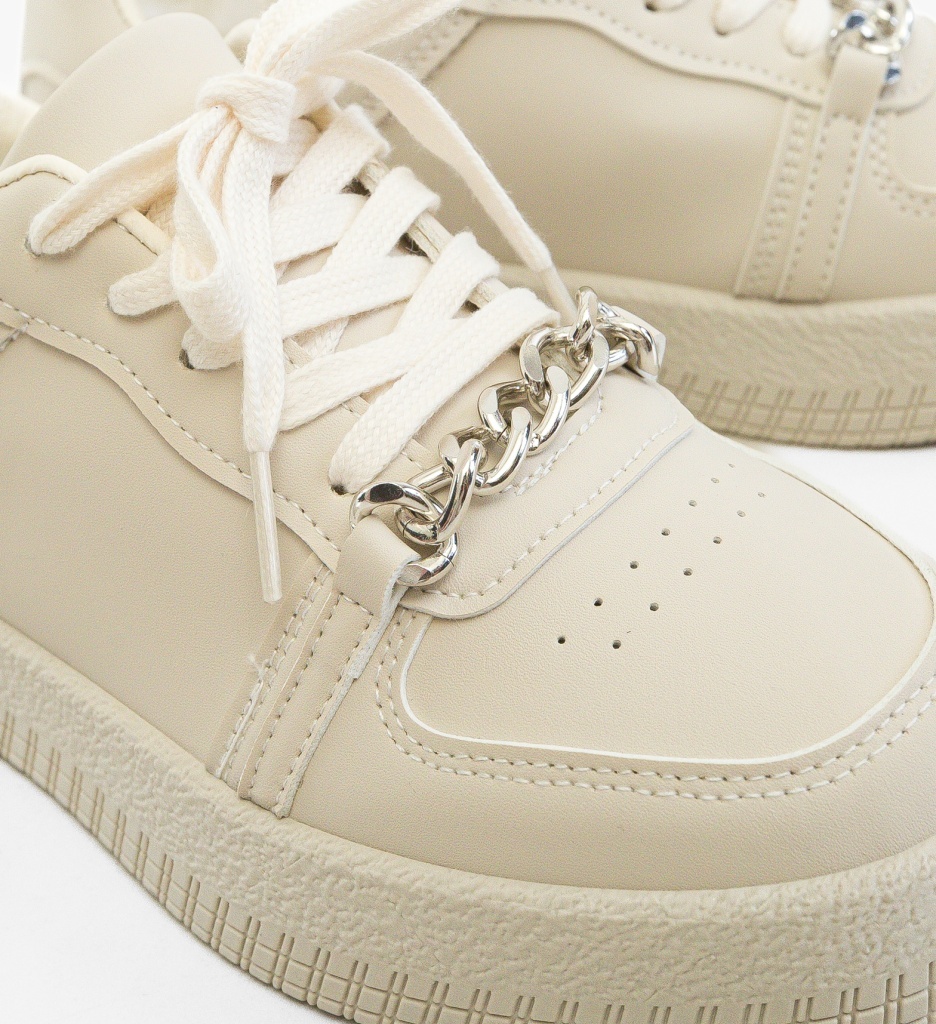 Sneakers Dama Myrga Bej - Confort Sport - imagine 5