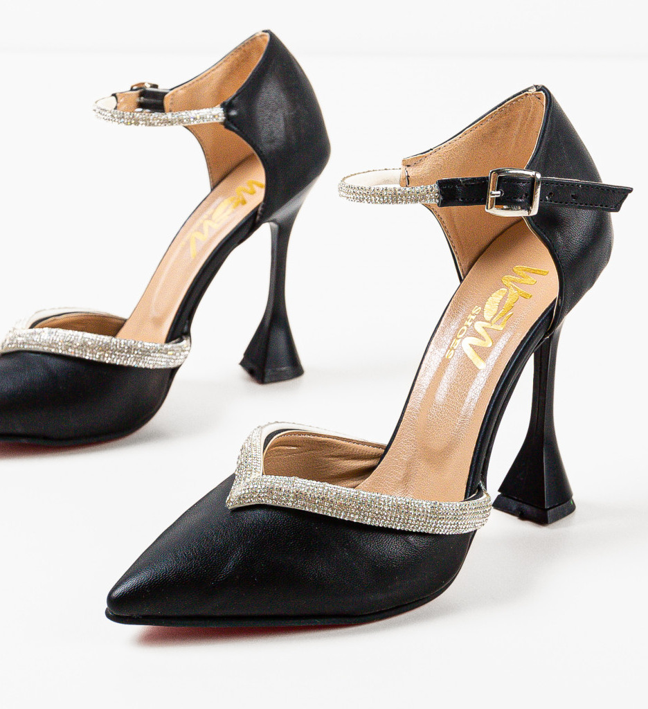 Pantofi cu Toc Meko Negri - Eleganță Modernă - imagine 7