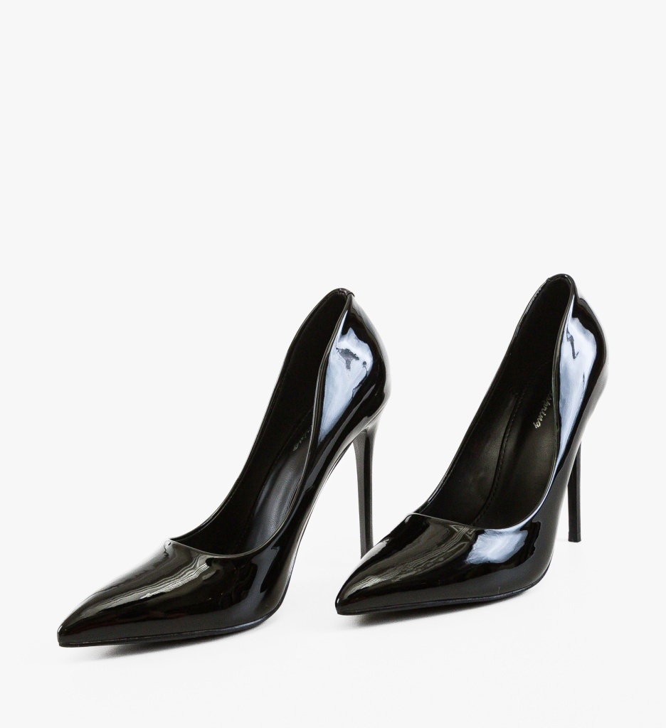 Pantofi Dama Lether Negri Eleganți - imagine 5