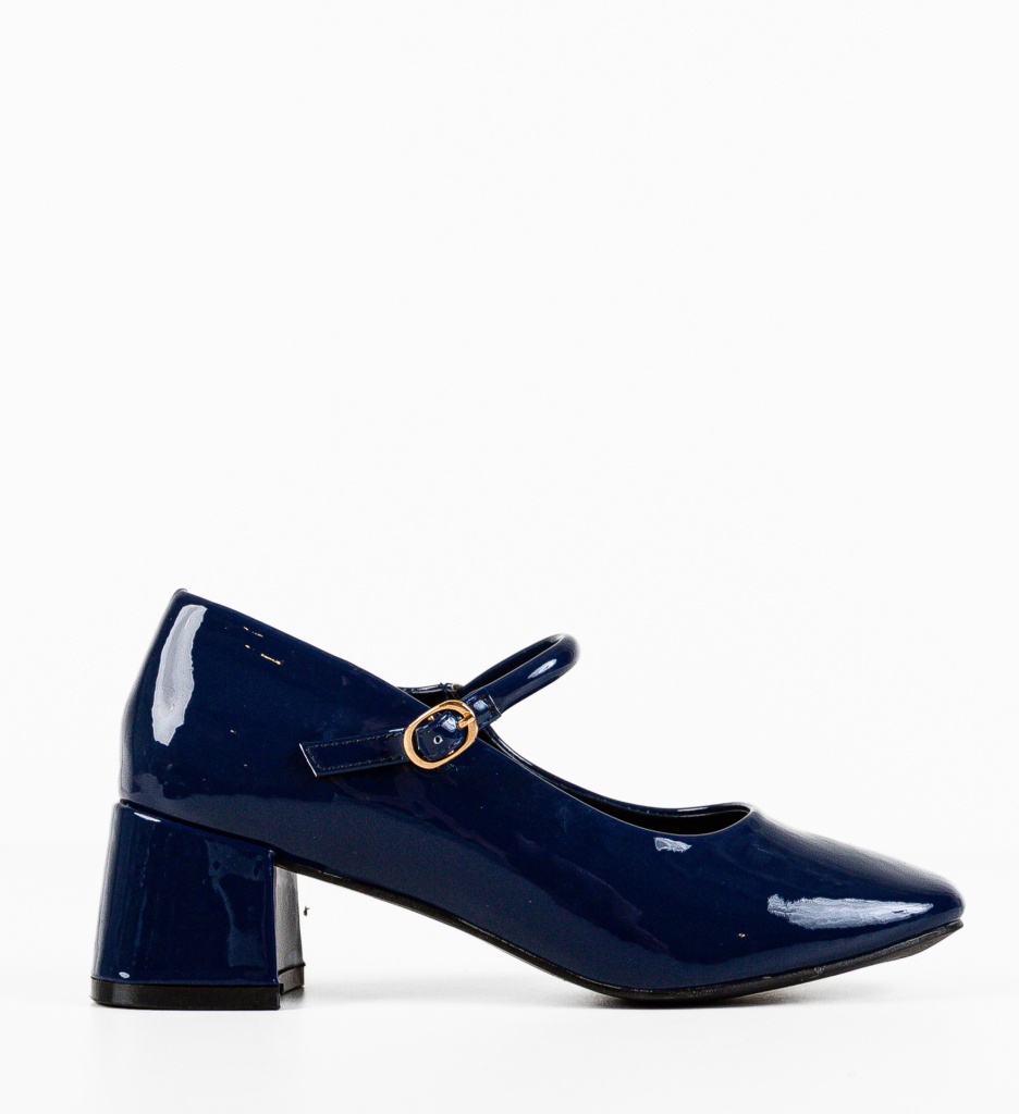 Pantofi Bebewa Albastri Eleganți cu Toc - imagine 5