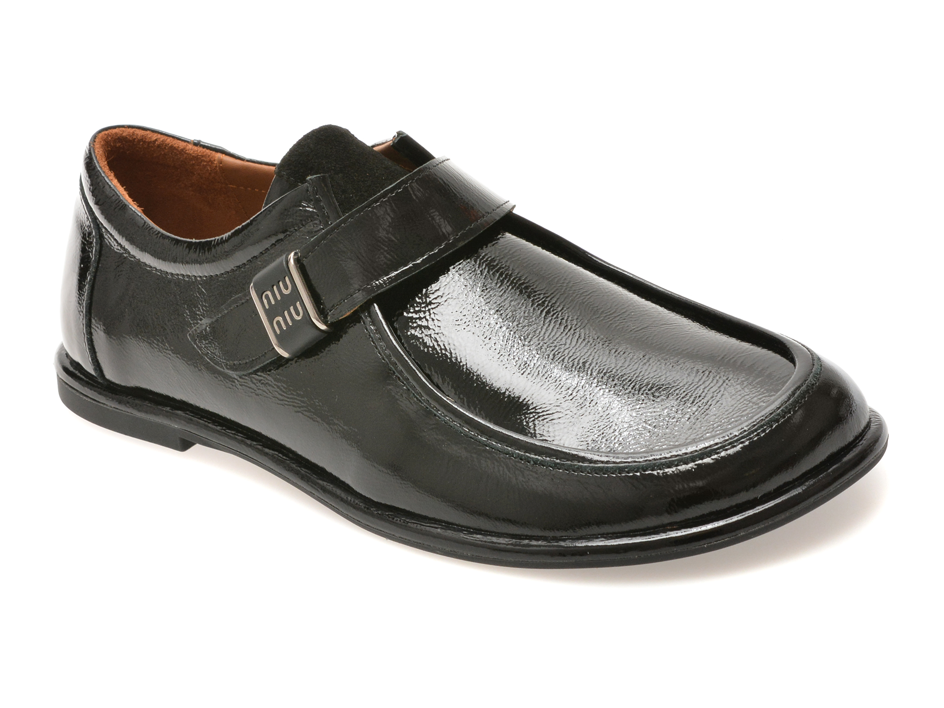 Mocasini Image negri din piele lacuită