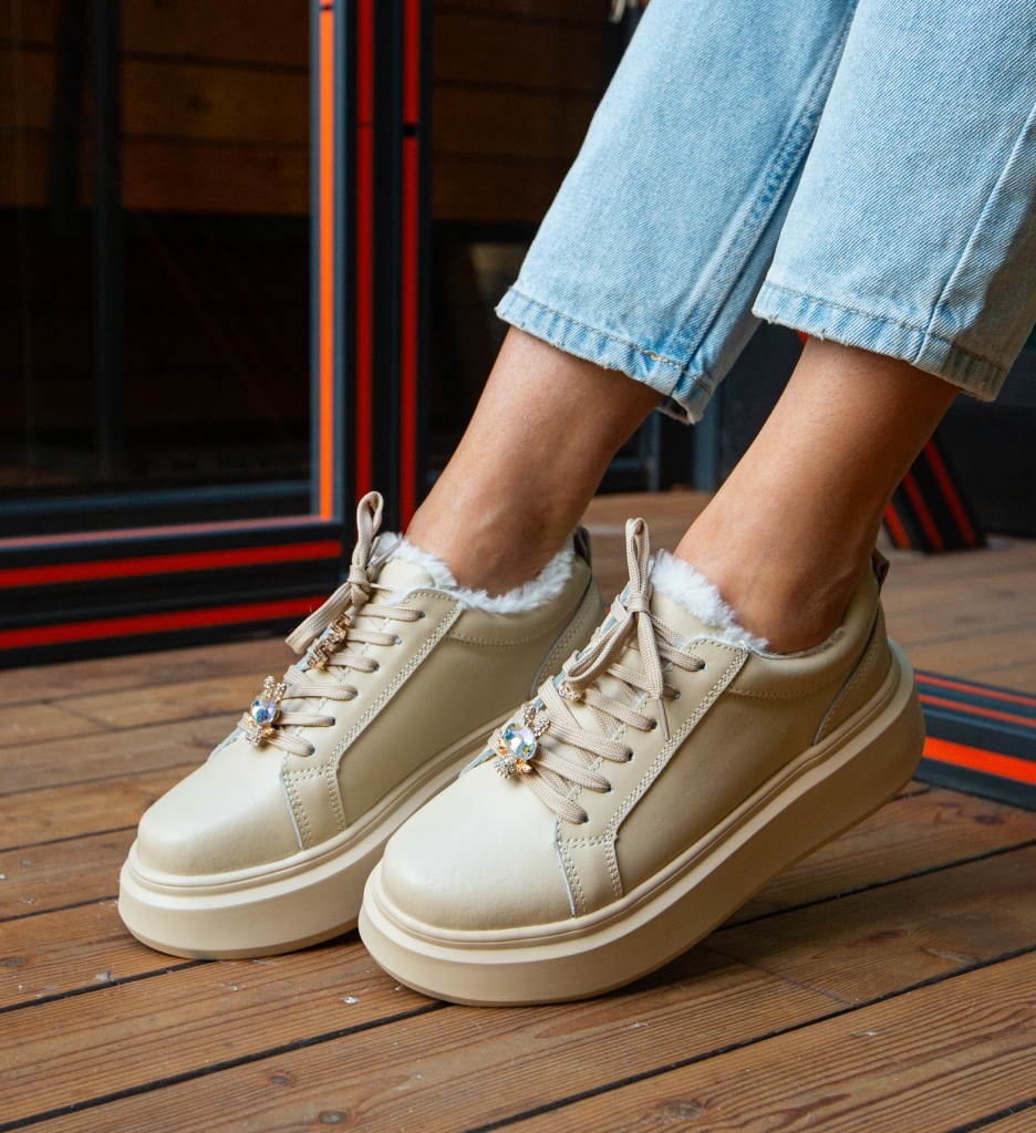 Sneakers Dama Neraro Bej | Confort și Stil - imagine 6