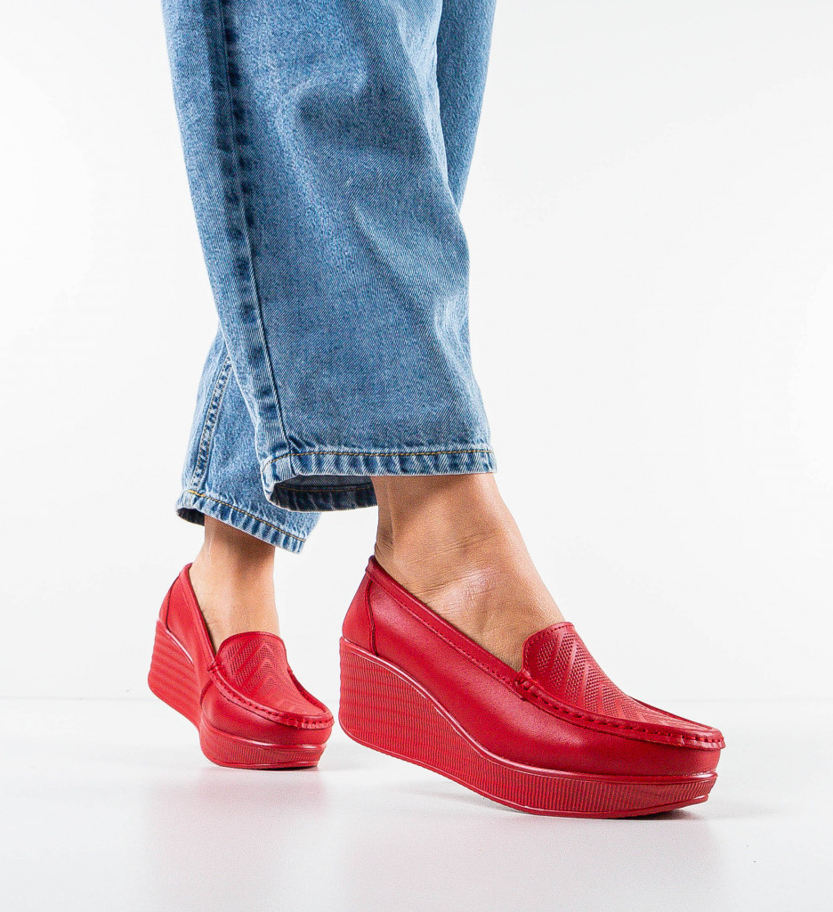 Pantofi Casual Rosii Ely - Stil și Confort