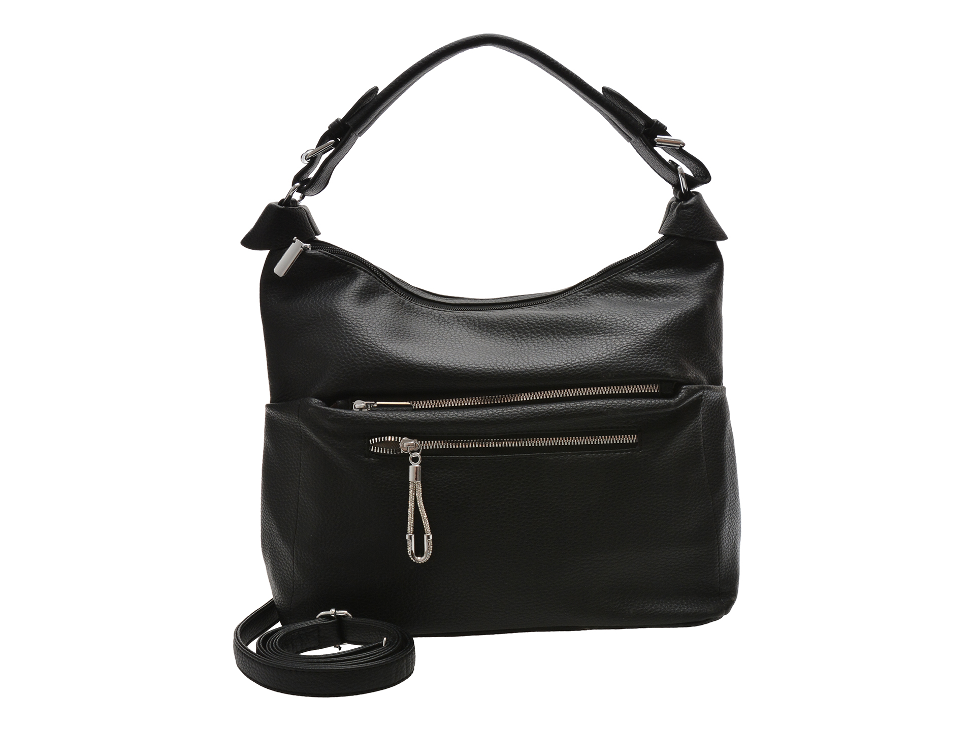 Geanta FLAVIA PASSINI Neagra Piele Ecologica Eleganta