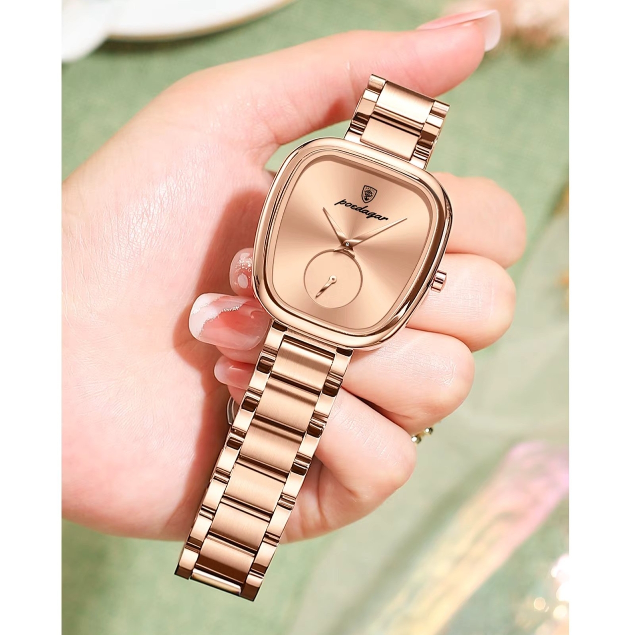 Ceas Poedagar Argintiu Elegant pentru Femei - imagine 4