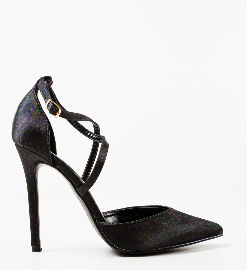 Pantofi cu toc Arpat negri eleganți și confortabili - imagine 4