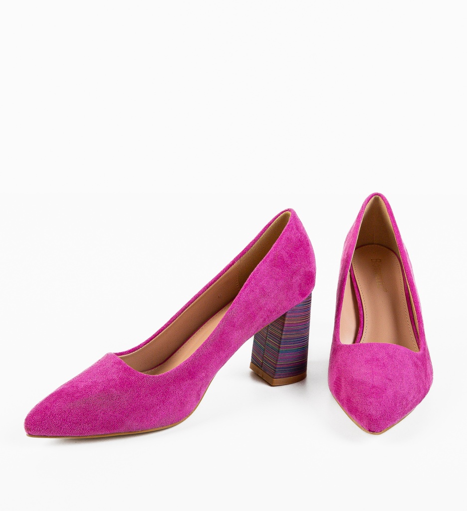 Pantofi cu Toc Ferne Roz - Eleganță Feminină - imagine 5