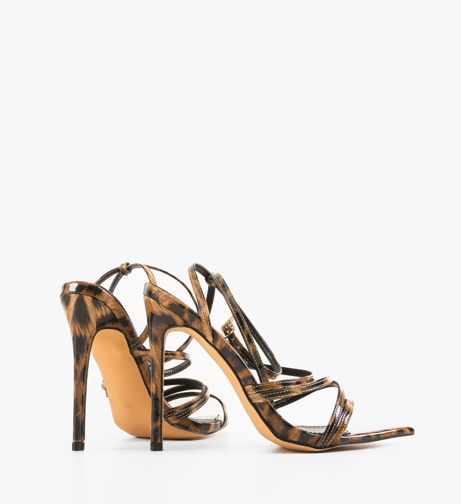 Sandale cu Toc Cazimar Print - Eleganță și Stil - imagine 3