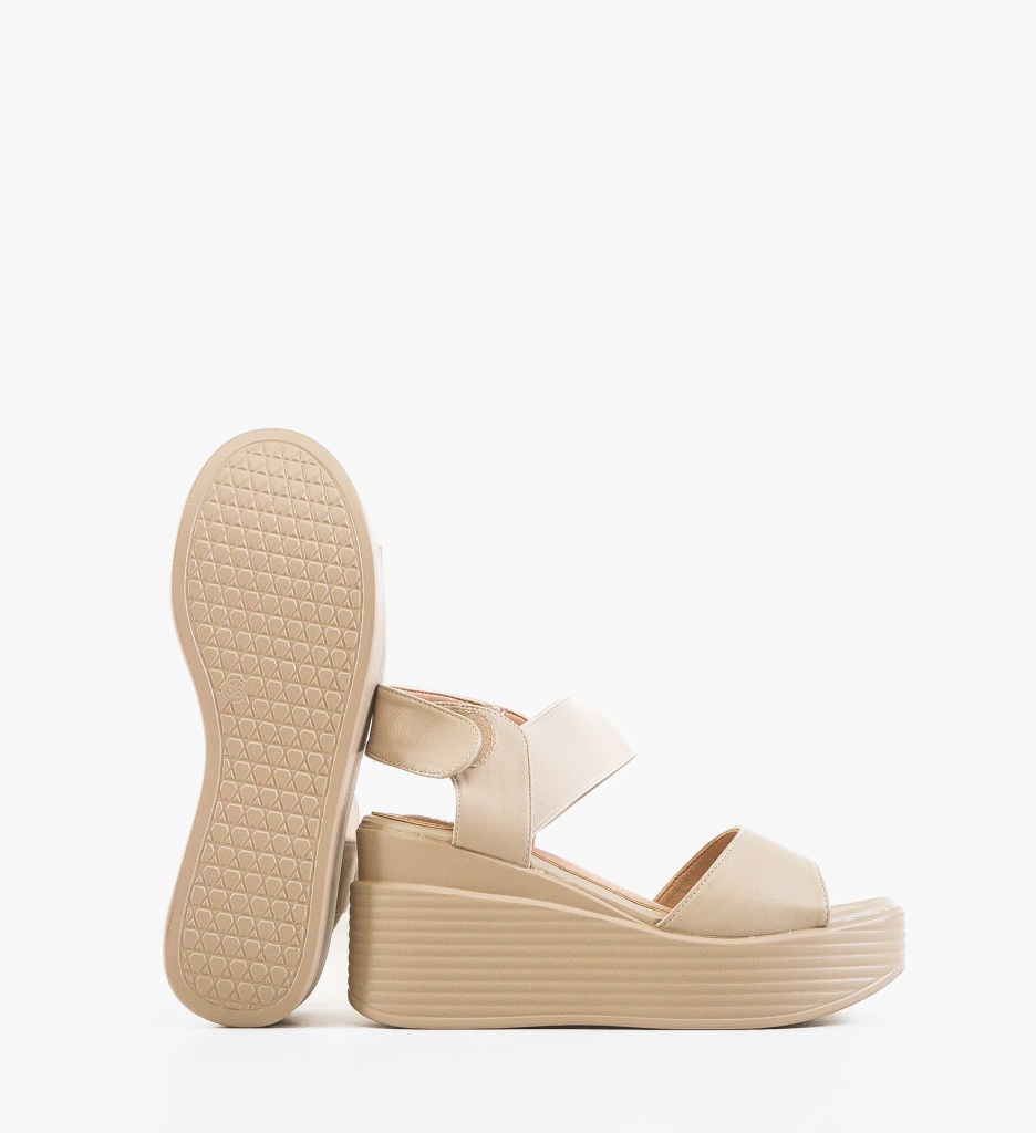 Platforme Dama Bej Priga - Confort & Stil - imagine 3