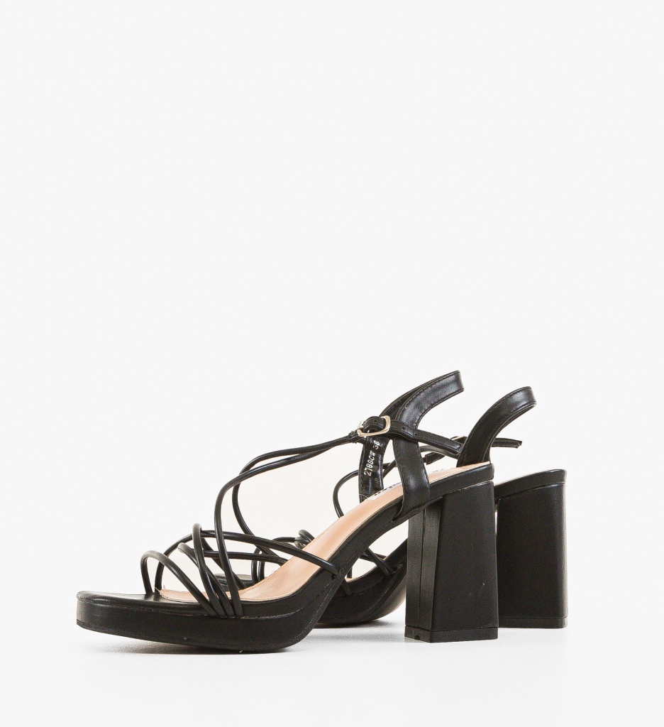 Sandale cu toc Gonzalez Negre - Eleganță și Stil - imagine 4