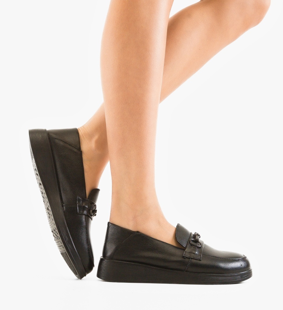 Pantofi Casual Negri Confort Sejad - imagine 3