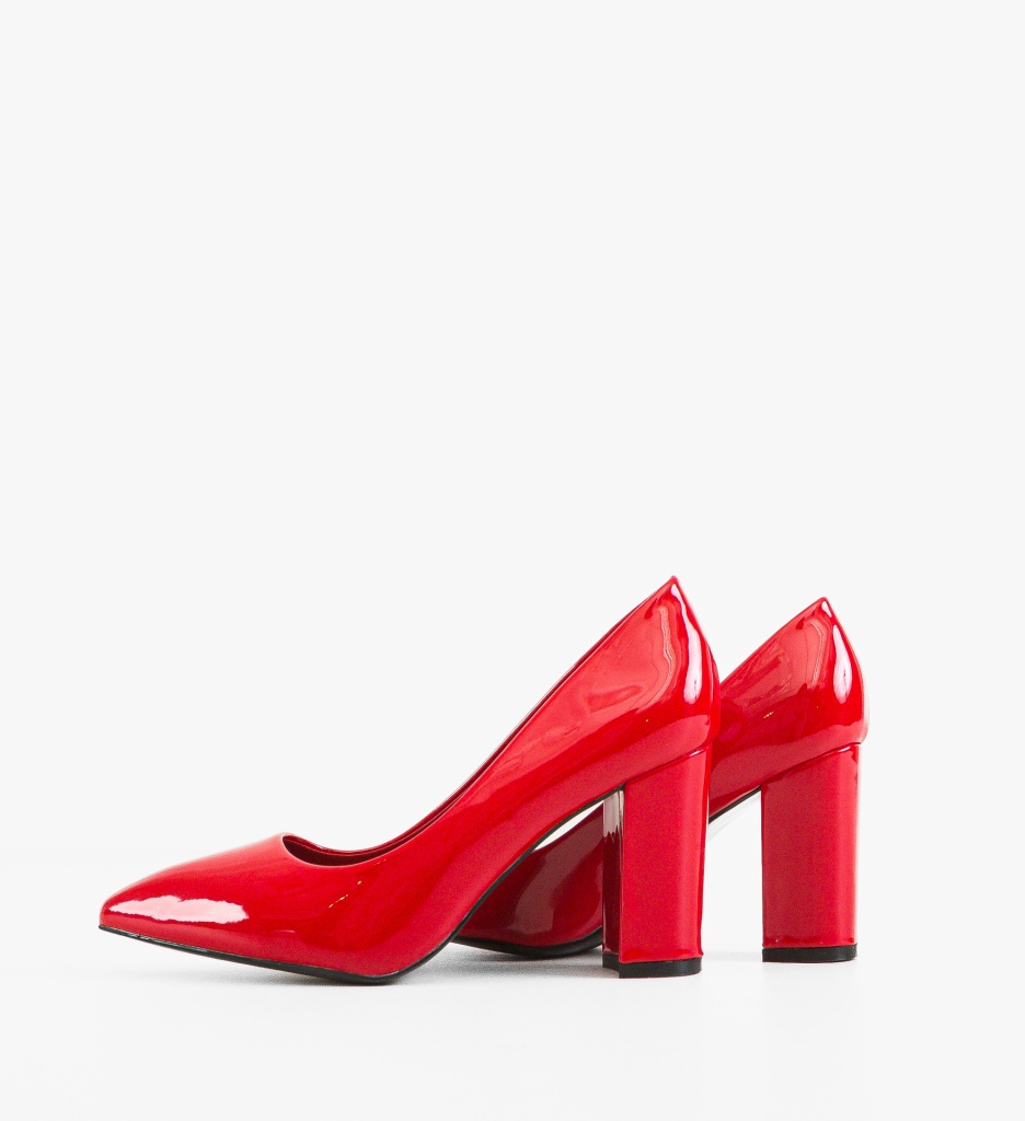 Pantofi Mendoza Rosii cu Toc Eleganți - imagine 4