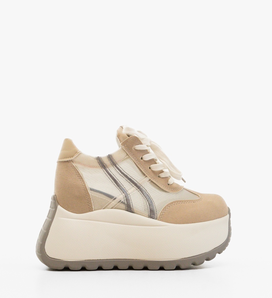 Sneakers Dama Torina Bej - Confort și Stil - imagine 6