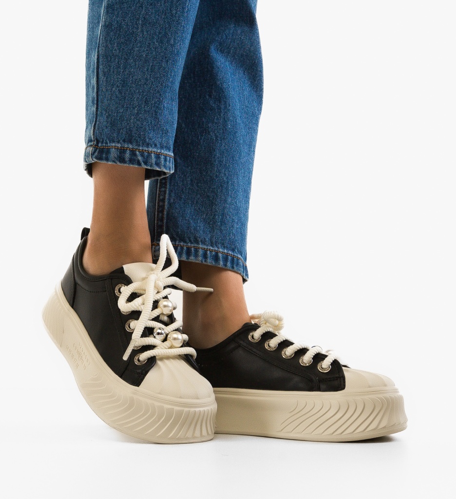 Sneakers Dama Sopstar Negri - Confort și Stil - imagine 2