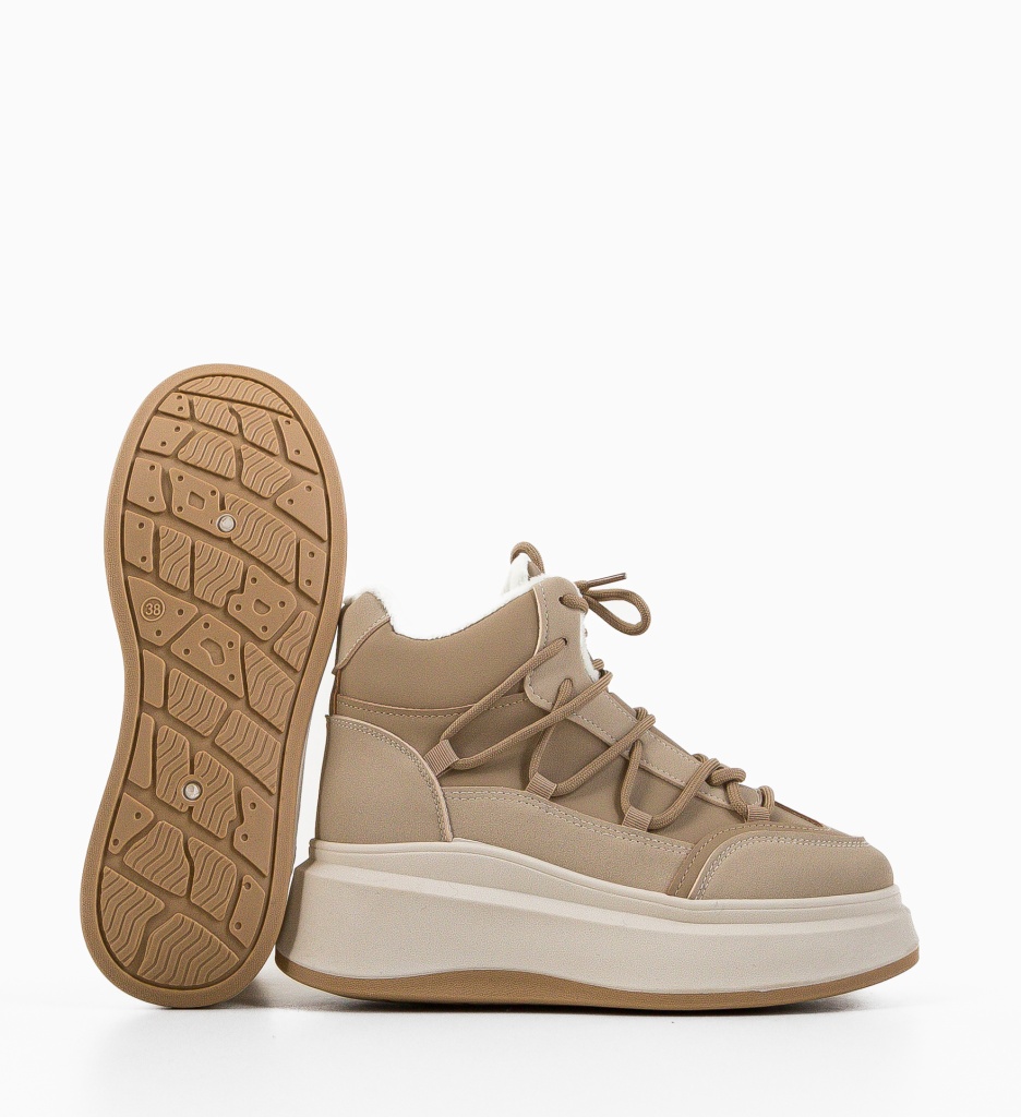 Sneakers Dama Voldus Bej | Confort & Stil - imagine 7