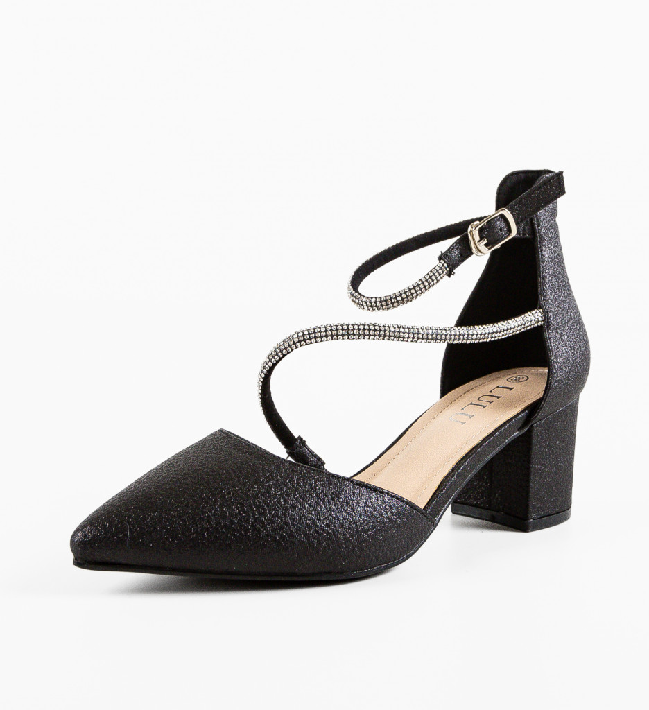 Pantofi Charis Negri Eleganți cu Toc