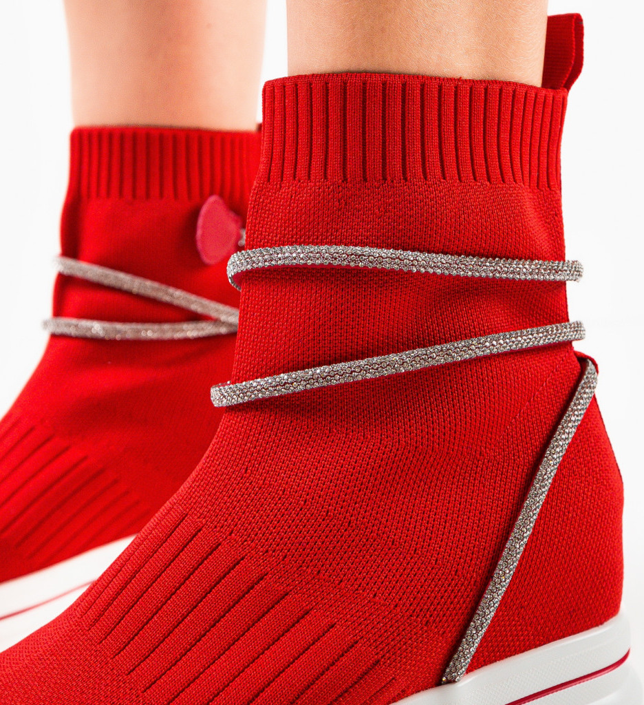 Sneakers Dama Rosii - Confort si Stil Urban - imagine 4
