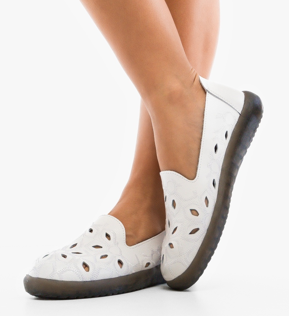 Espadrile Dama Deras Albe Casual Confortabile