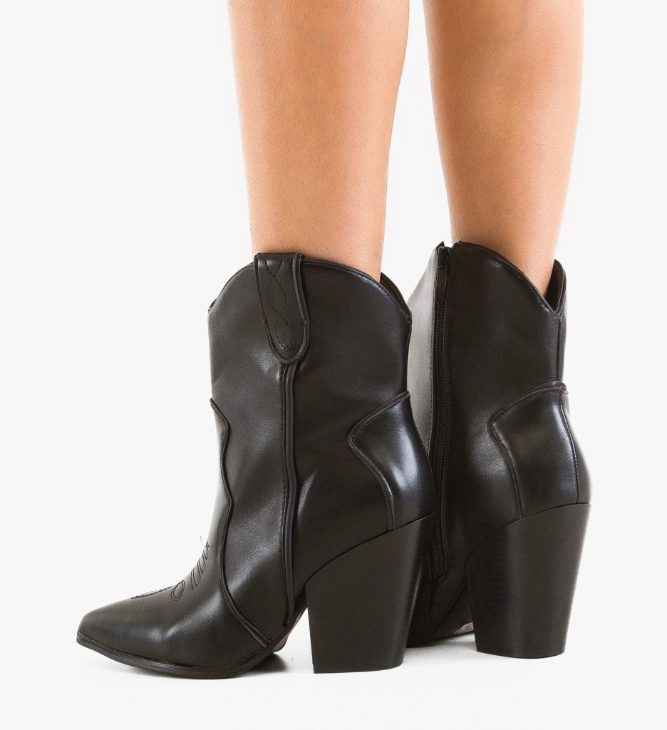 Botine Leea Negre Depurtat | Eleganță și Stil - imagine 4