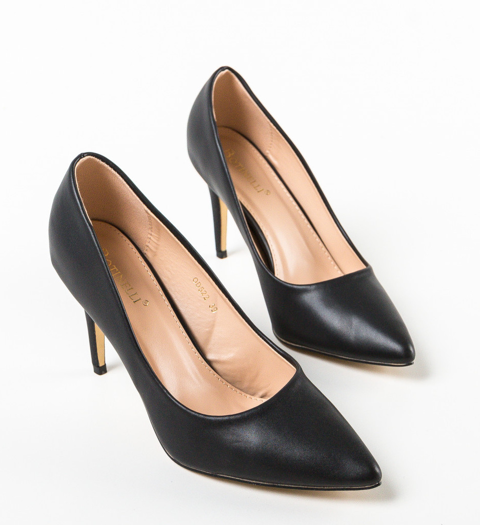 Pantofi dama Beck Negri eleganți cu toc - imagine 6