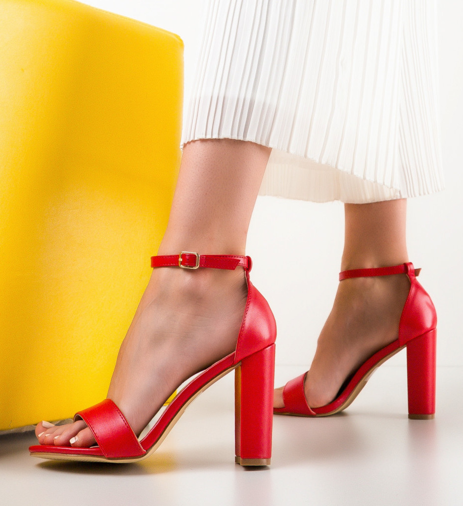 Sandale Nere Rosii cu Toc | Eleganță Asigurată - imagine 4